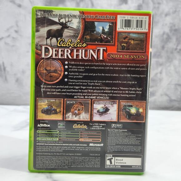 Cabela's Deer Hunt Season 2004 (Microsoft Xbox Live 03) Teen Manual video Game - Picture 2 of 7